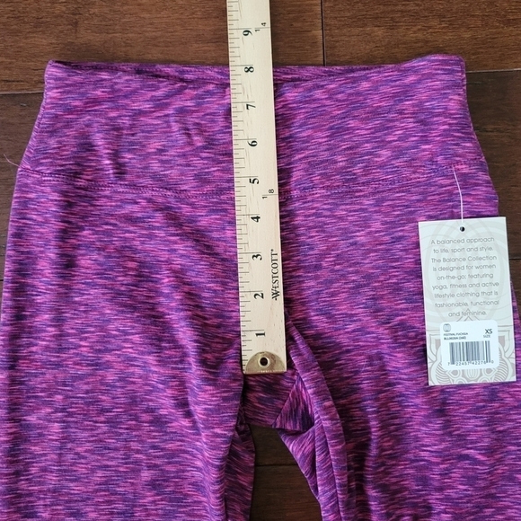 NEW Balance Collection Soft Ankle Length Athletic Leggings Women's XS Fuchsia - Picture 7 of 9